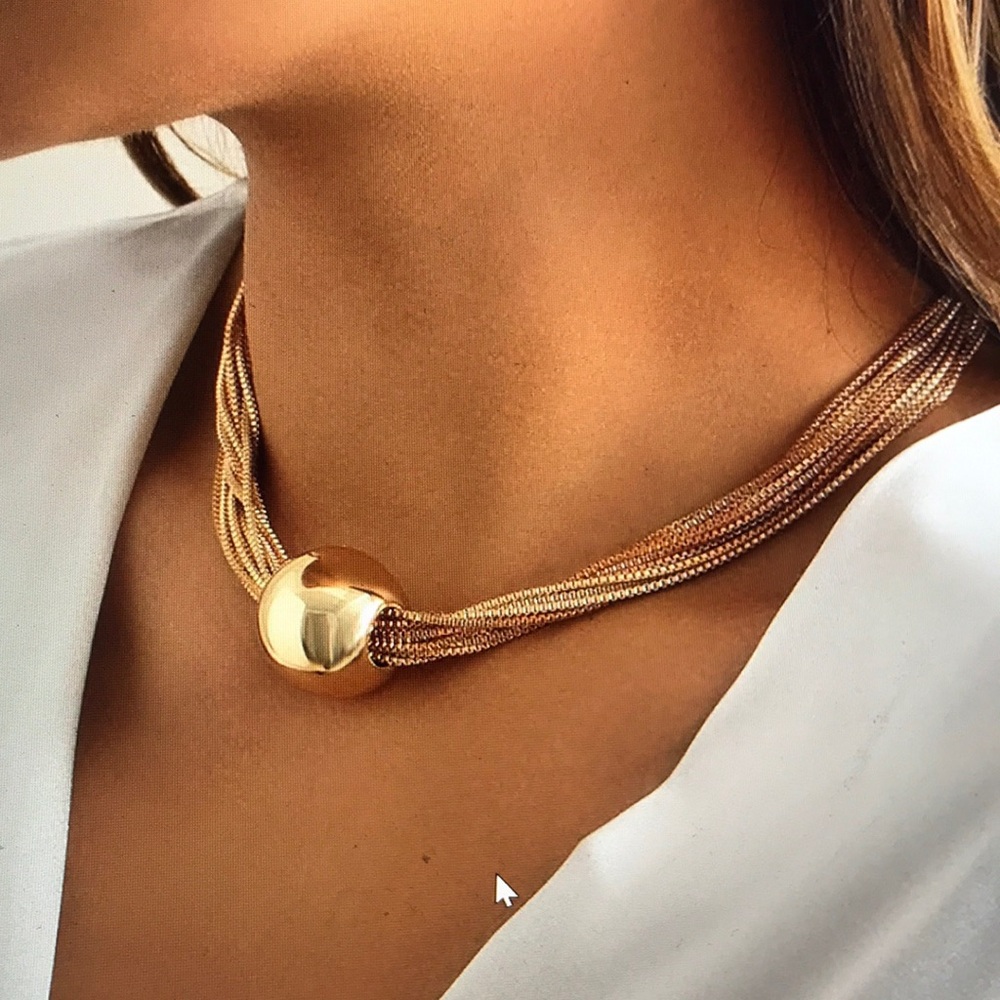 "Solara" Multi-Strand Sphere Pendant Necklace

✨